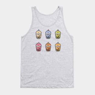 Cute Kawaii Colorful Bubble Teas - 6 Flavors Tank Top